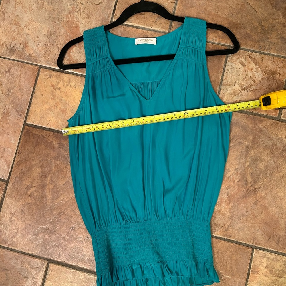 Ramy Brooke teal Sleeveless Top